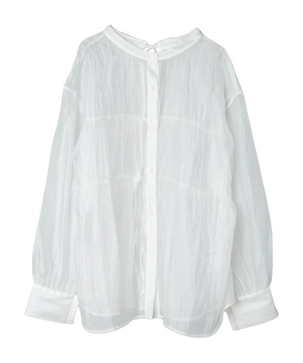 Green Parks ・ＥＬＥＮＣＡＲＥ　ＤＵＥ　シアーバックリボンチュニック Off White