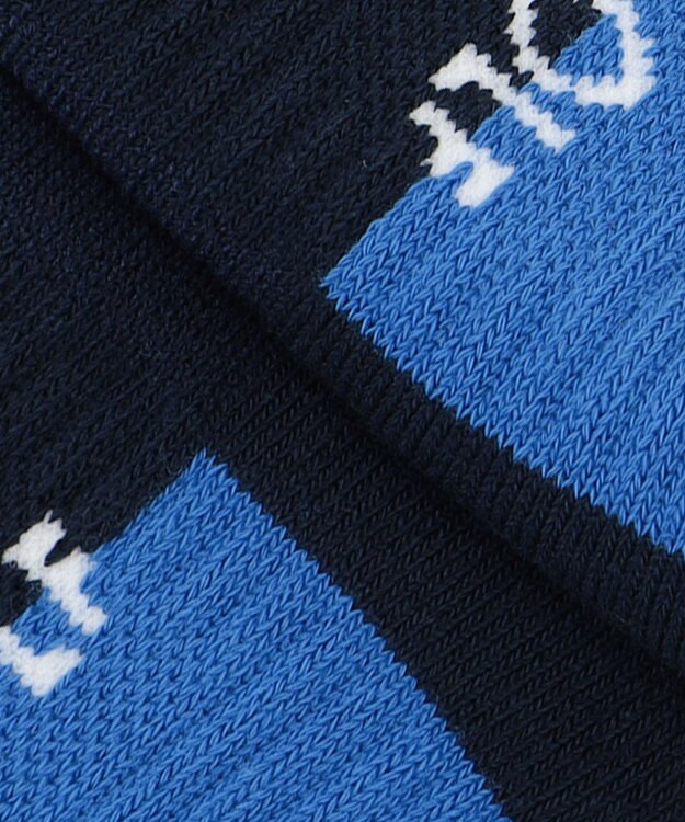 23区GOLF 【MEN】カラーブロック レギュラーソックス ネイビー系