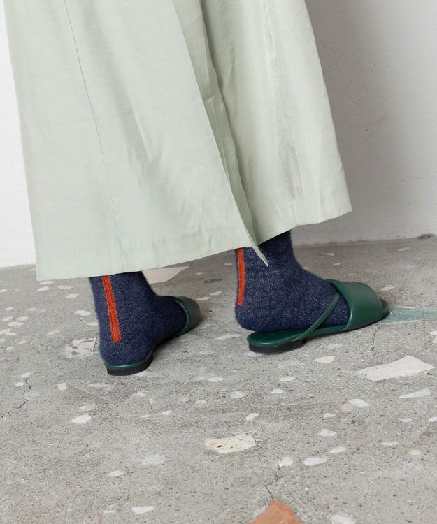 TRICOTE シャギーラメタビソックス 39NAVY