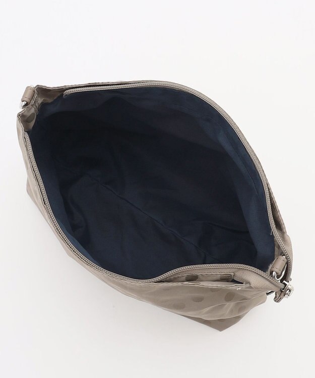 Y'SACCS ドットジャガードポーチ付きトートバッグ ライトグレー