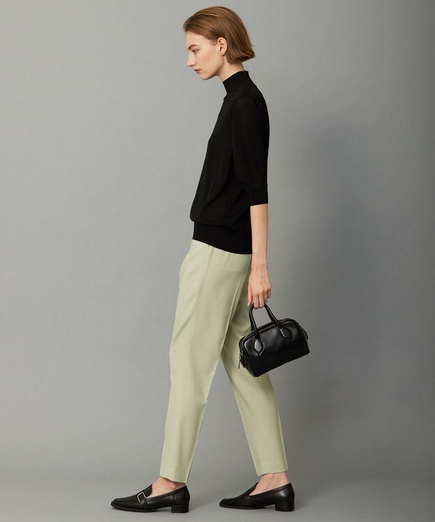 ICB L 【洗える】ウール2WAYストレッチ テーパードパンツ ヘイズグリーン系