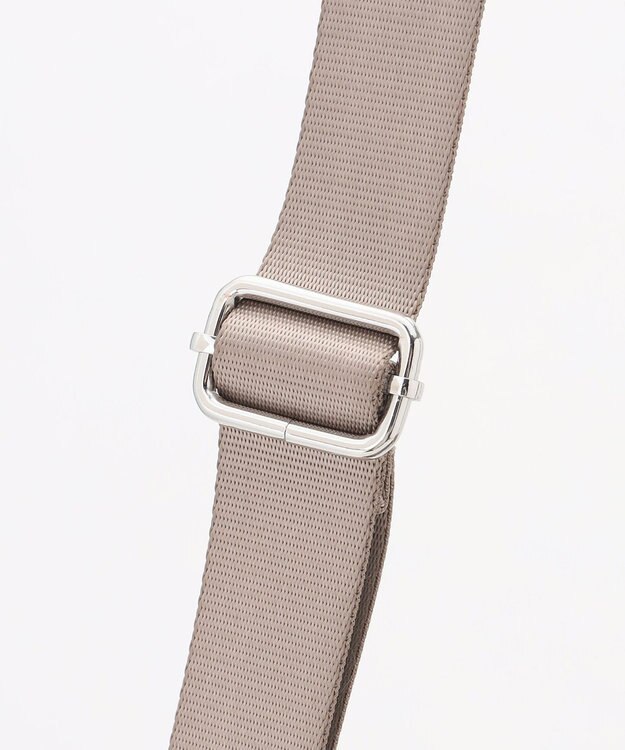 Y'SACCS ドットジャガードポーチ付きトートバッグ ライトグレー