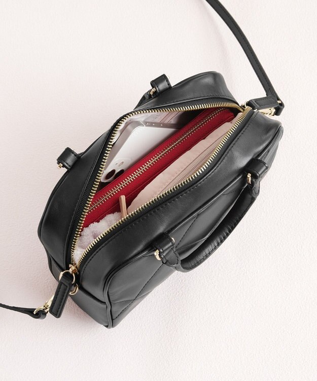 TOCCA 【美人百花掲載】OREILLER BAG ミニボストンバッグ ブラック系