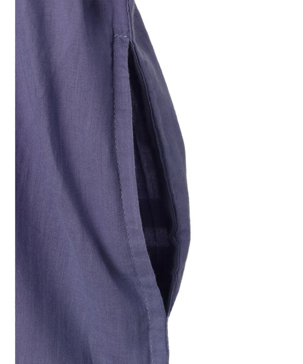 Green Parks インド綿 　ギャザー５分袖チュニック Purple