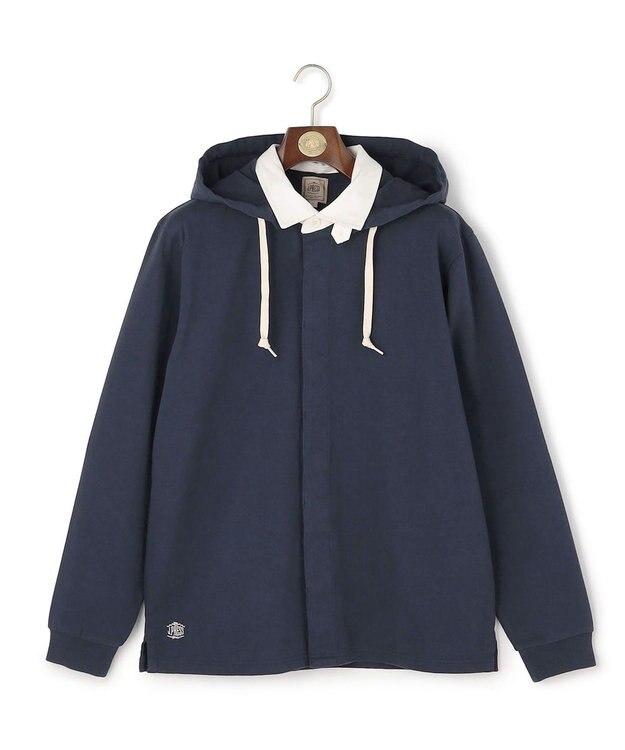 J.PRESS MEN 【フード取り外し可】フーデット ラガーシャツ ネイビー系