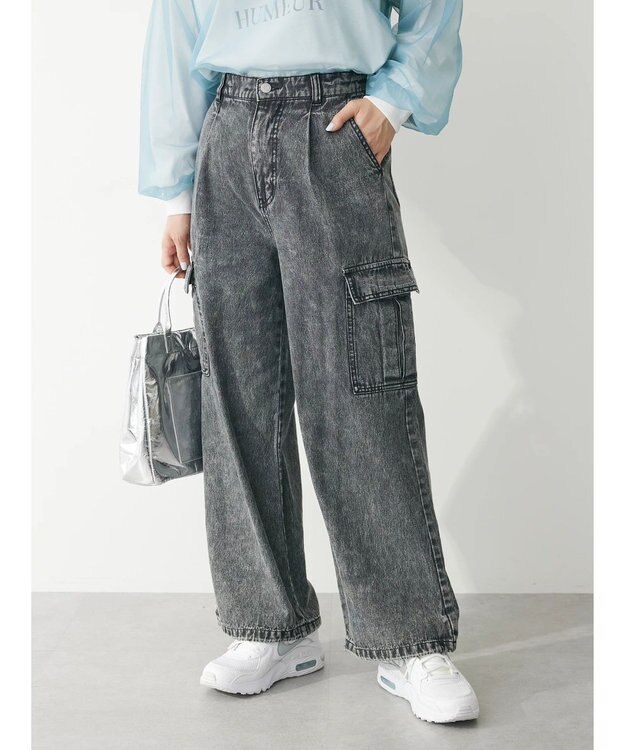 Green Parks ・ＥＬＥＮＣＡＲＥ　ＤＵＥ　デニムカーゴパンツ Gray Mixture