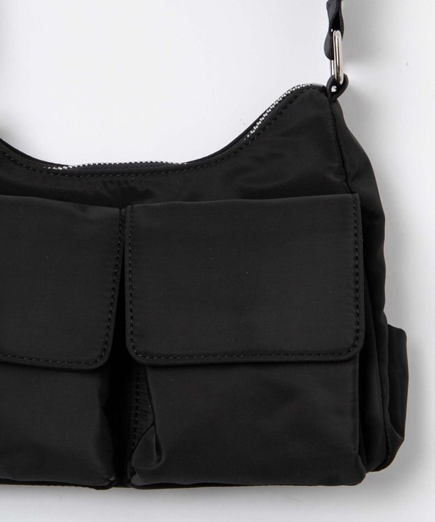 WEGO ポーチ付きポケットデザインショルダー ブラック