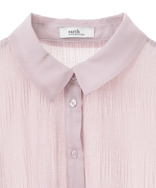 earth music&ecology マジョリカプリーツショートシャツ Pink