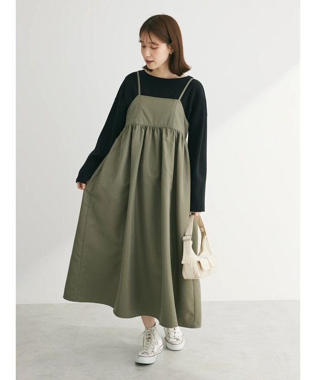 Green Parks ・ＥＬＥＮＣＡＲＥ　ＤＵＥ　サス付ジャンスカ Khaki