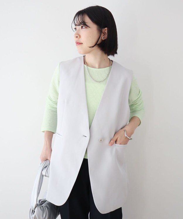 Green Parks シアーポコポコプルオーバー Light Green