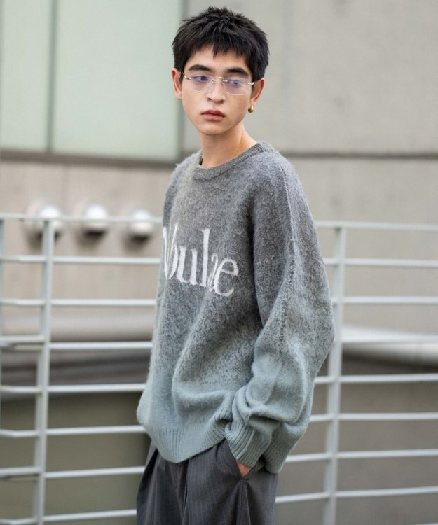 WEGO 【ユニセックス着用ITEM/MLサイズ展開】ファジーグラデーションプルオーバー グレー