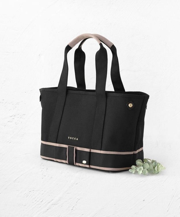 TOCCA CHELSEA OF RIBBON CANVASTOTE キャンバストートバッグ ブラック系