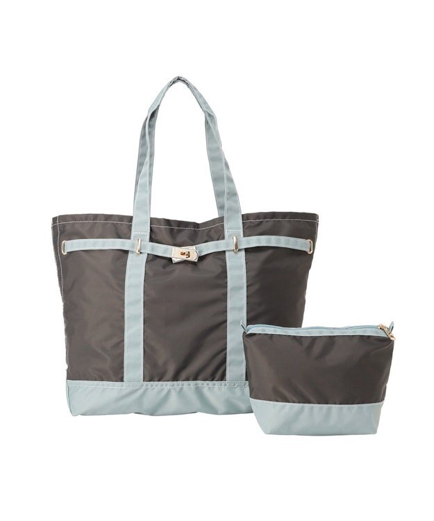 Green Parks 【２ＳＥＴ】生活撥水ベルトトートバッグ Charcoal Gray