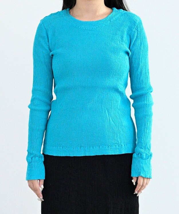 crêprie tsumori chisato creperie LONG SLEEVES T-SHIRT クレプリ 長袖Tシャツ TURQUOISE BLUE