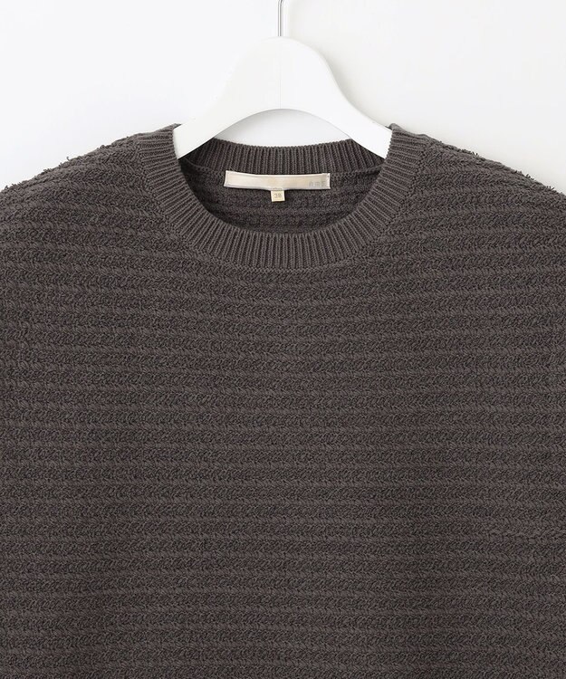 自由区 L 【洗える】ツイードライクニット ベスト グレー系