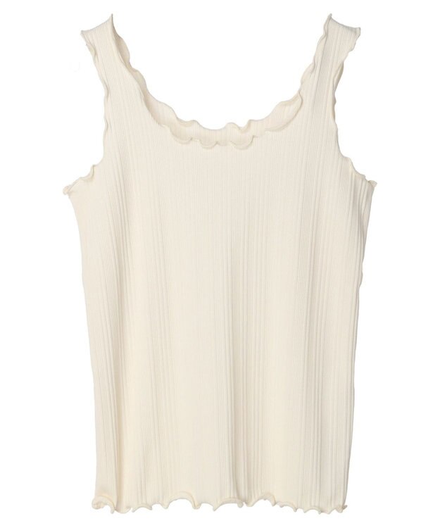 Green Parks メローリブタンク Ecru