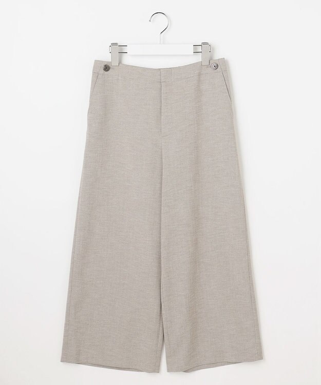 J.PRESS LADIES Shineシャンブレーツイル クロップド パンツ グレー系