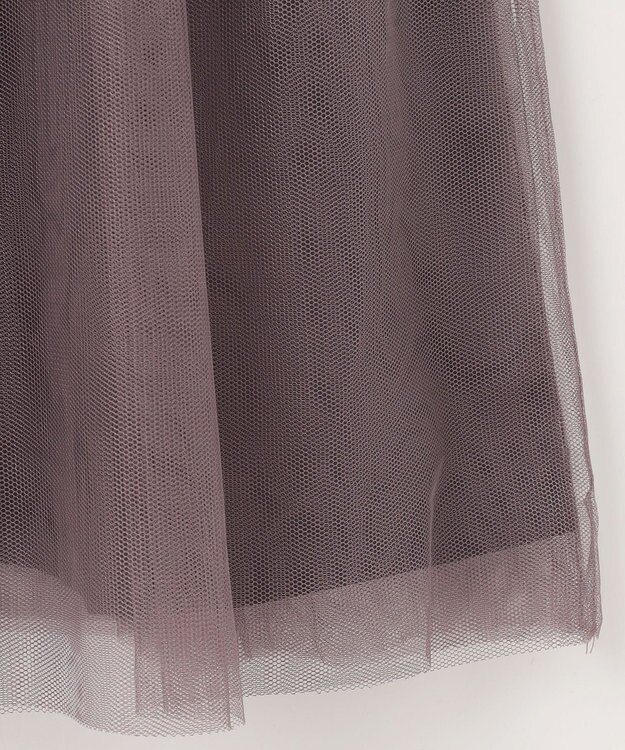 ANY KIDS チュール付き ジャンパースカート チャコール