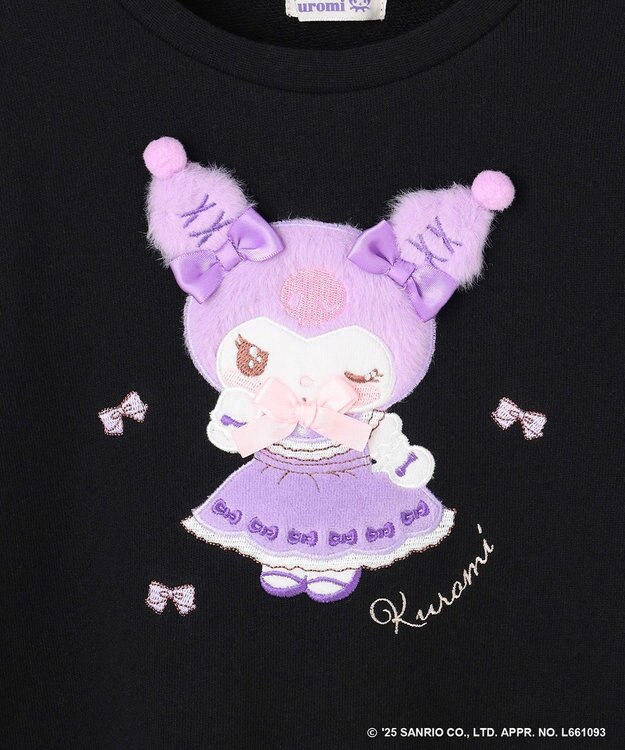 ANY KIDS 【マイメロディ＆クロミ×ANY KIDS】アップリケ トレーナー ブラック×クロミ