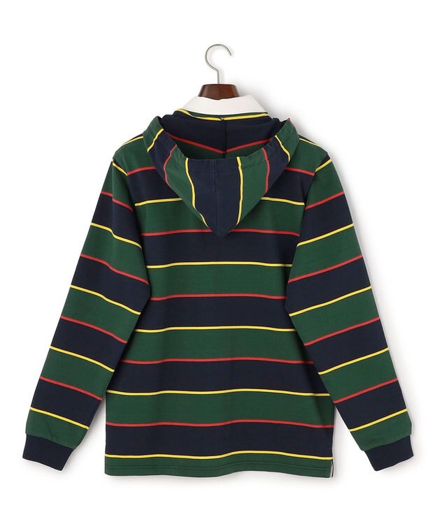 J.PRESS MEN 【フード取り外し可】フーデット ラガーシャツ ネイビー系9