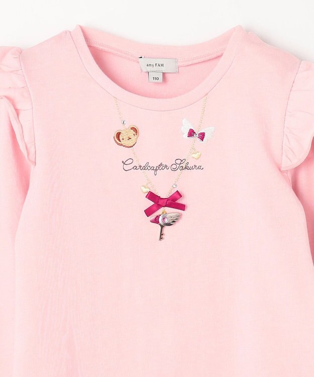 ANY KIDS 【カードキャプターさくら×any FAM】ネックレス Tシャツ ピンク