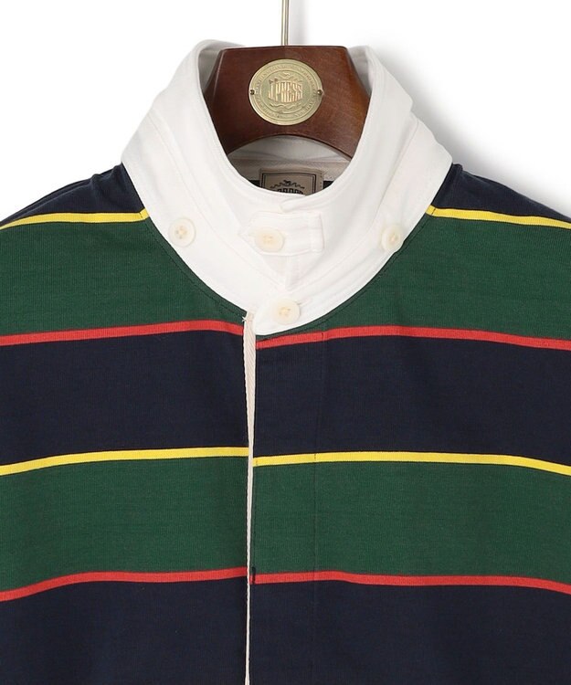 J.PRESS MEN 【フード取り外し可】フーデット ラガーシャツ ネイビー系9