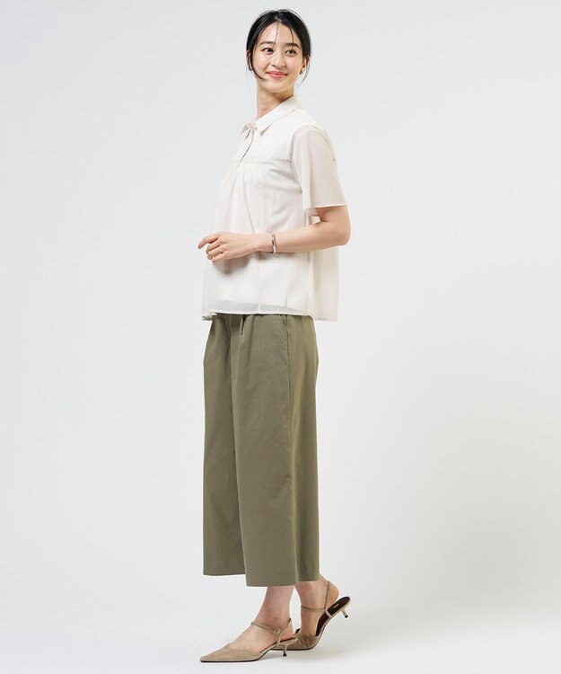 J.PRESS LADIES S シアードライトリコット シャツライク カットソー グレージュ系