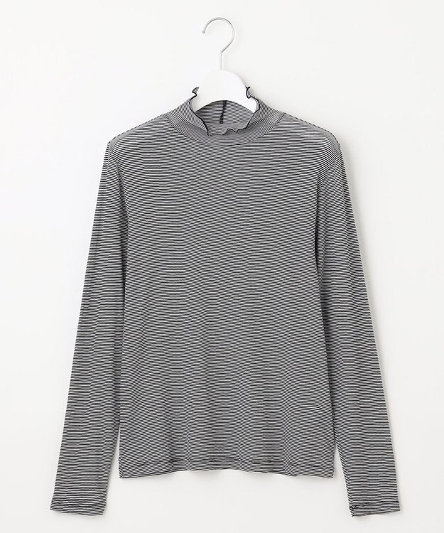 J.PRESS LADIES S 【WEB限定】シアーメローネックインナー カットソー ブラック系1