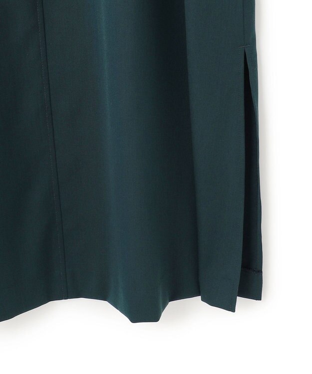 23区 L 【洗える】メリノウールサテン ワンピース グリーン系