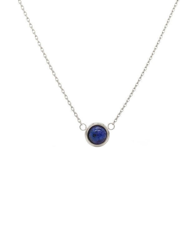 blancotokyo 【金属アレルギー対応】天然石ネックレス Piedra necklace SILVER×lapislazuli