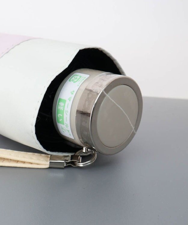 AURORA 【AURORA（オーロラ）】サマーシールド　バイカラー晴雨兼用傘（折りたたみ傘） ピンク×ホワイト