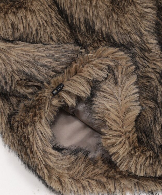 WEGO フェイクファーZIPブルゾン ライトベージュ