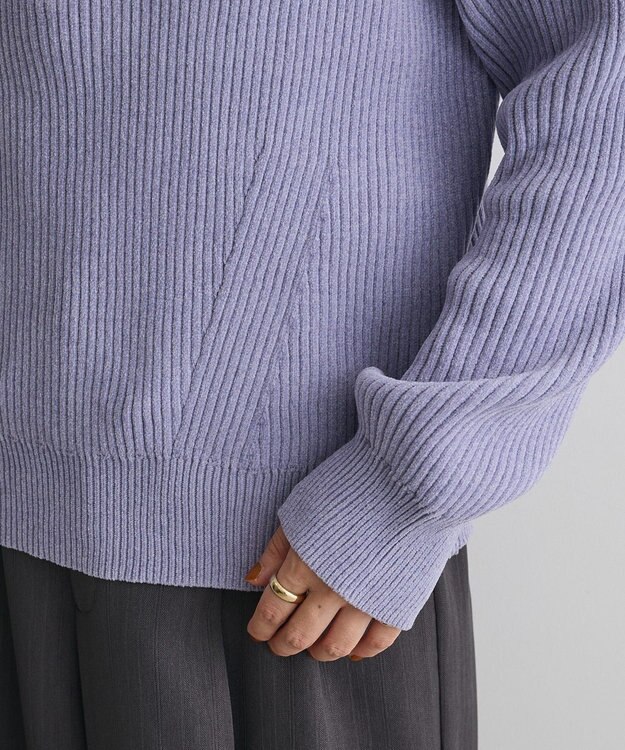 CRAFT STANDARD BOUTIQUE ミニモールハーフジップニットプルオーバー Grayish Blue