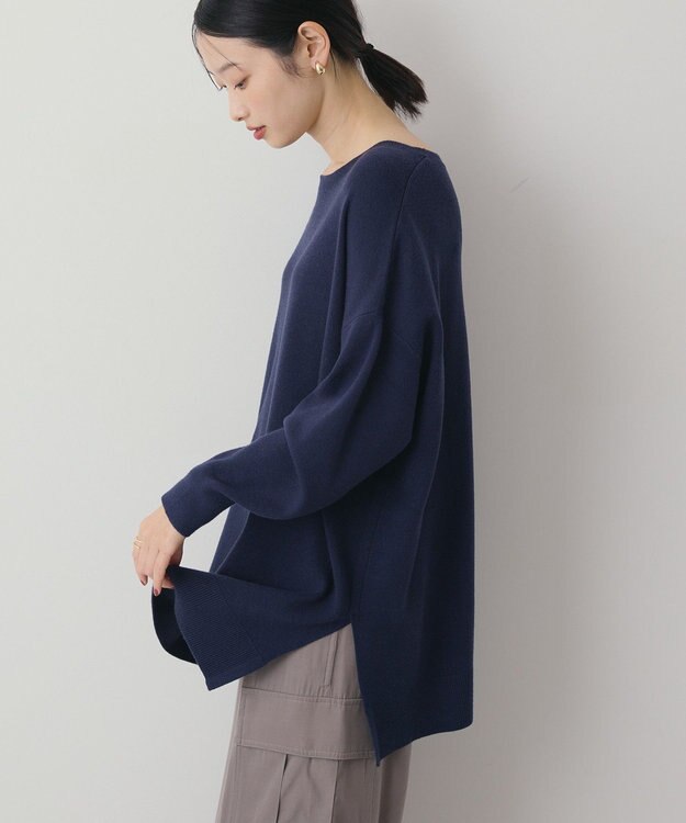 AMERICAN HOLIC バイパチロングニットプルオーバー Navy