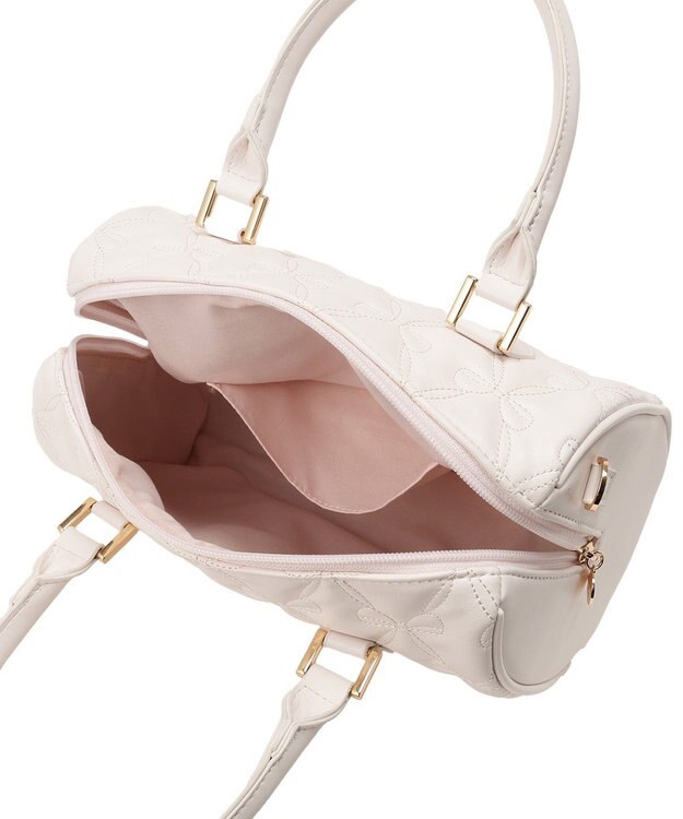 Maison de FLEUR スカーフ付きリボンキルティング2Wayボストン Pink