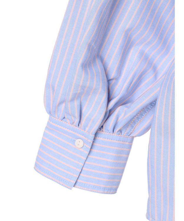 Green Parks ストライプレースアップシャツ Stripe