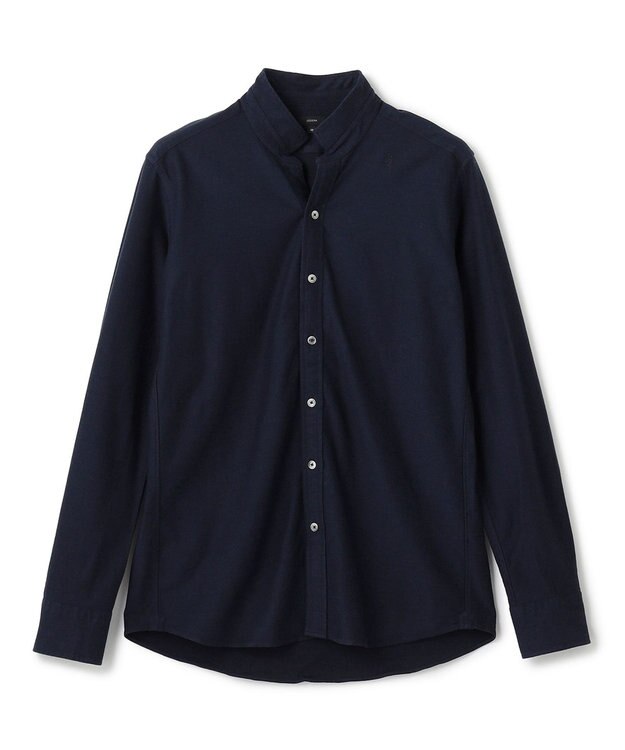 JOSEPH HOMME ツイルネルジャージー　ウイングカラーシャツ ネイビー系