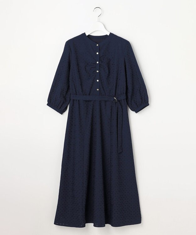 ANY SIS エンブロイダリー ワンピース ネイビー