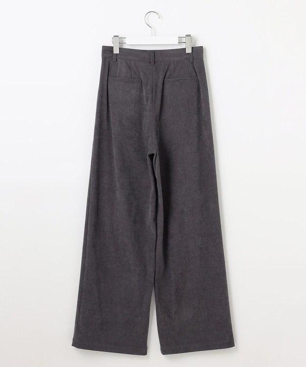 23区 【SLOW/一部店舗限定】ソフトコーデュロイ ワイドパンツ グレー系