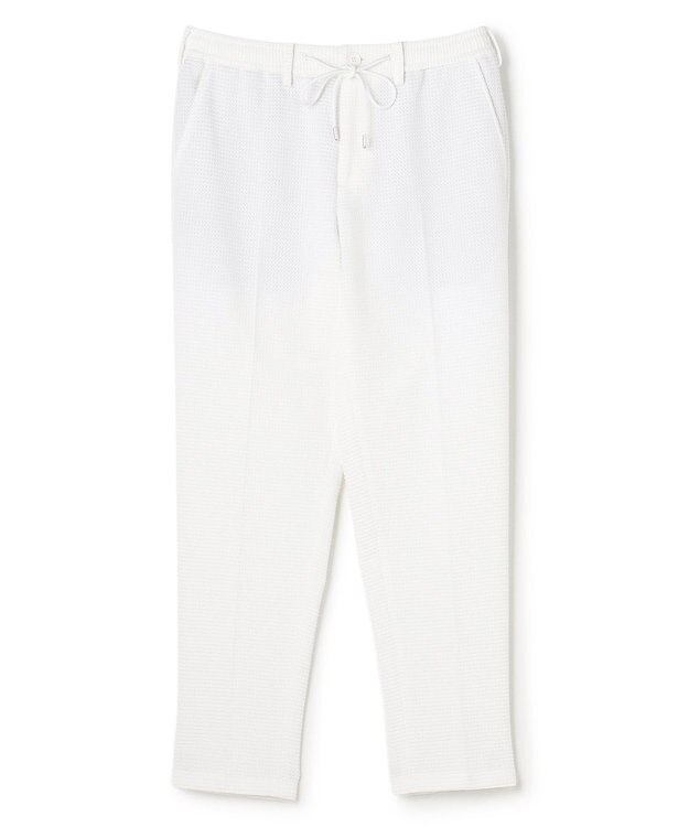 JOSEPH HOMME 【オリジナル素材 /ウエストゴム仕様】ライトタックジャージー  ドロスト付テーパードパンツ / PEGG CONVERTIBLE ホワイト系