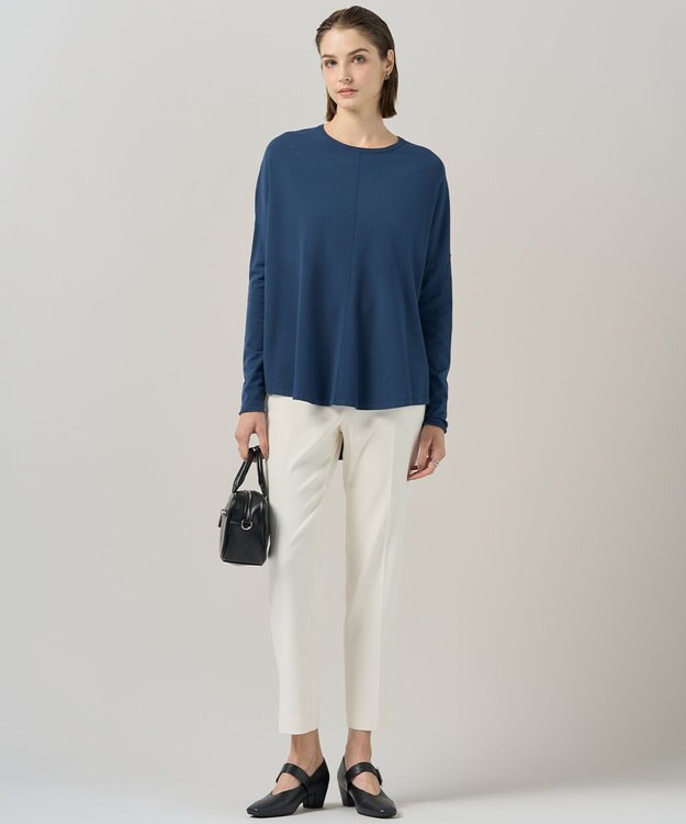 ICB 【洗える】ヴィスコースワイド プルオーバー ブルーグレー系