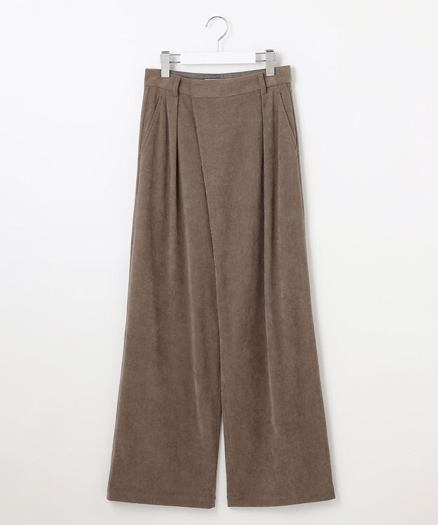 23区 【SLOW/一部店舗限定】ソフトコーデュロイ ワイドパンツ ブラウン系