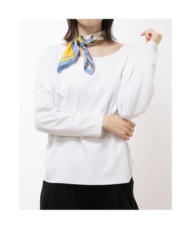 UNBILLION カカトゥ kakatoo / ベルト柄配色シルクスカーフ イエロー