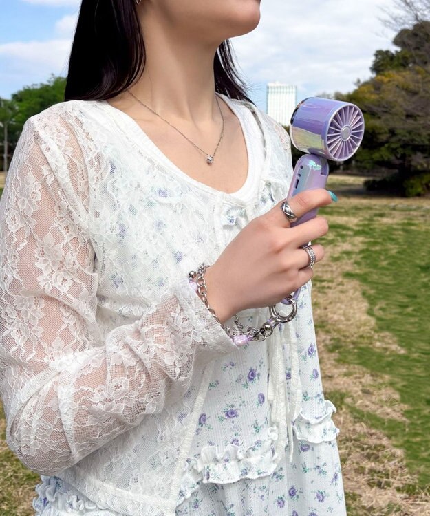 WEGO 【暑さ対策】3WAYペルチェハンディファン ライトパープル