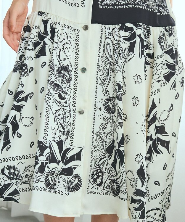 GRACE CONTINENTAL バンダナプリントシャツドレス キナリ