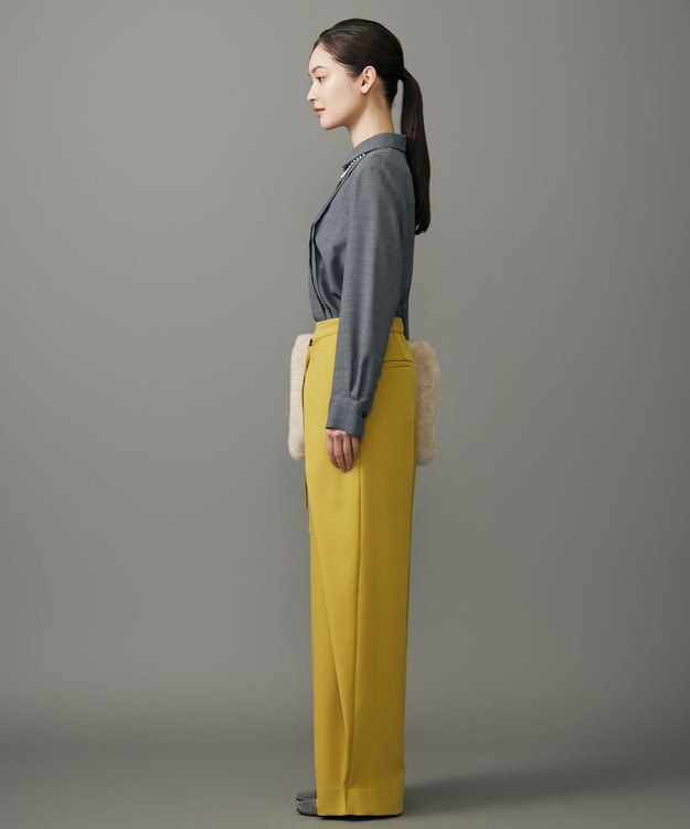 自由区 S 【カタログ掲載】Peソフトツイルラップワイド パンツ マスタード