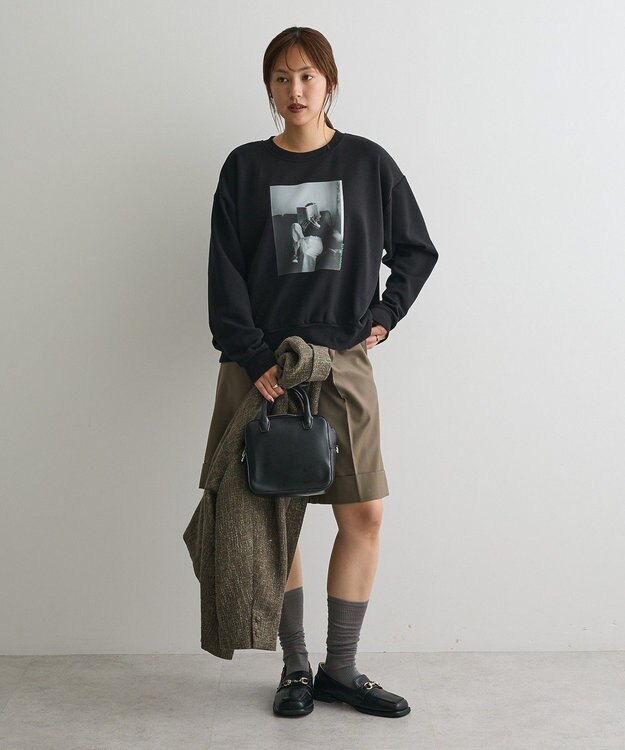 CRAFT STANDARD BOUTIQUE フォトプリントダンボールプルオーバー Black