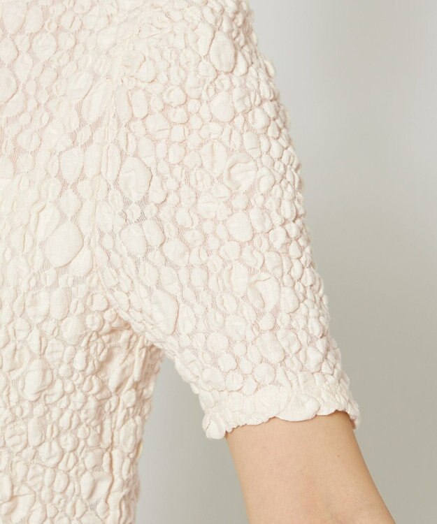 uncrave 【洗濯機洗い可】ストレッチレース トップス （uncrave WHITE） エクリュ