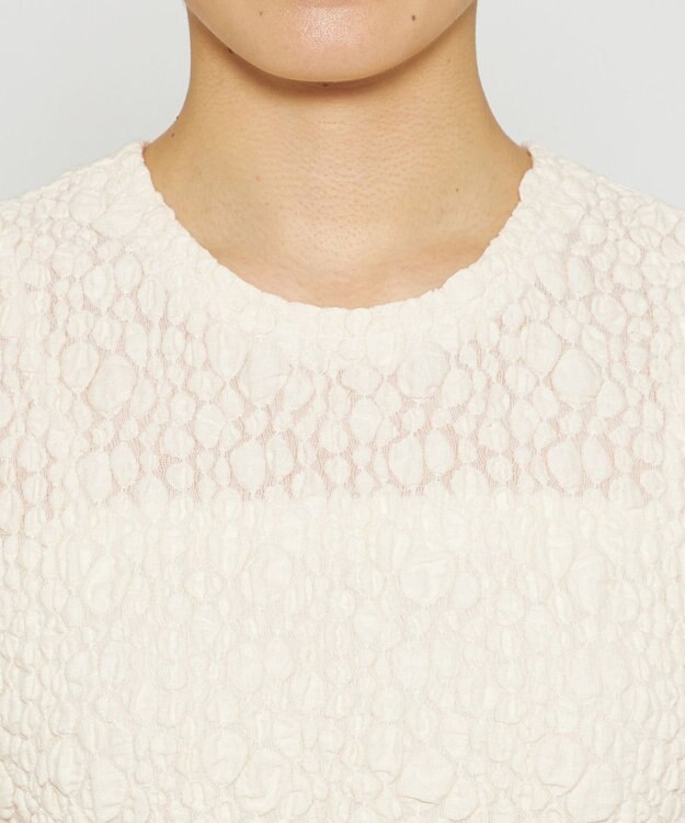 uncrave 【洗濯機洗い可】ストレッチレース トップス （uncrave WHITE） エクリュ