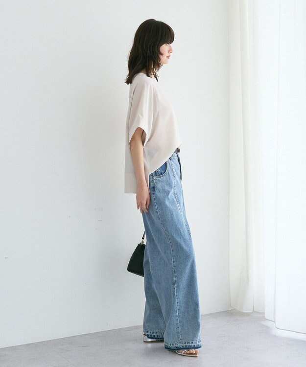 YECCA VECCA 【接触冷感】ドルマンブラウス Light Beige